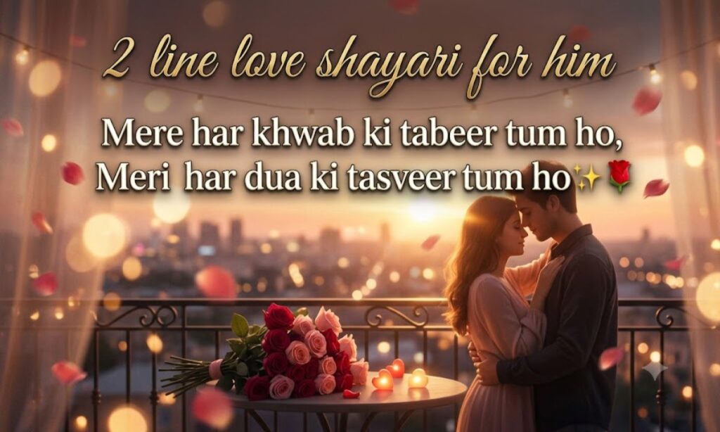 2 line love shayari for him