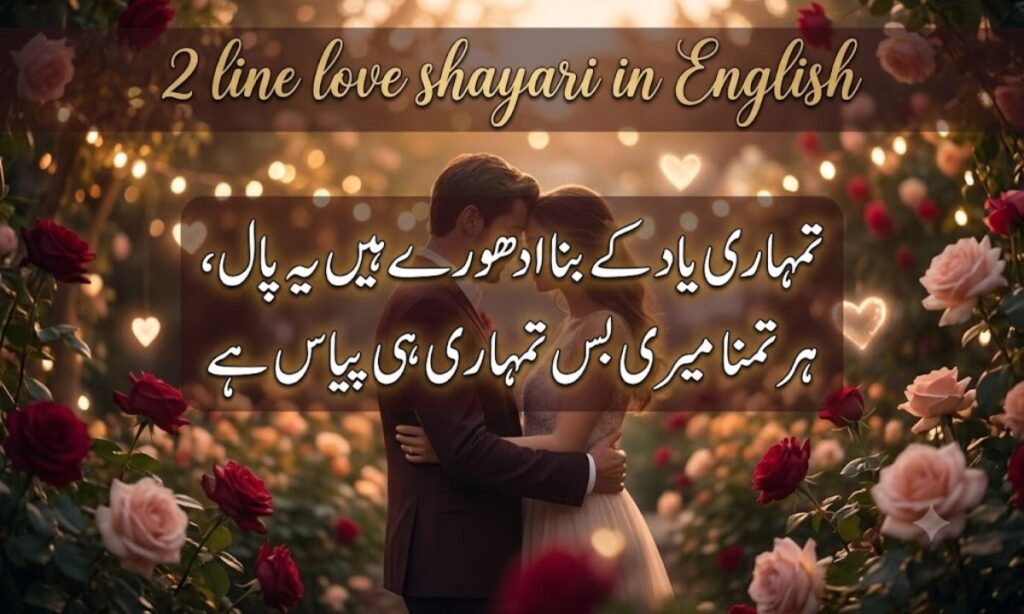 2 line love shayari in English