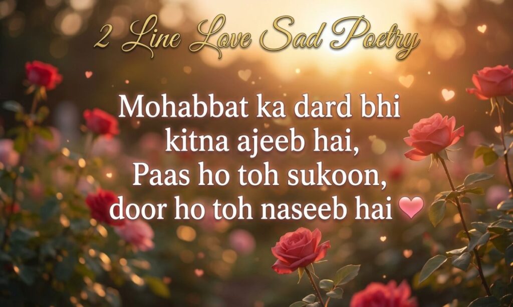2 Line Love Sad Poetry