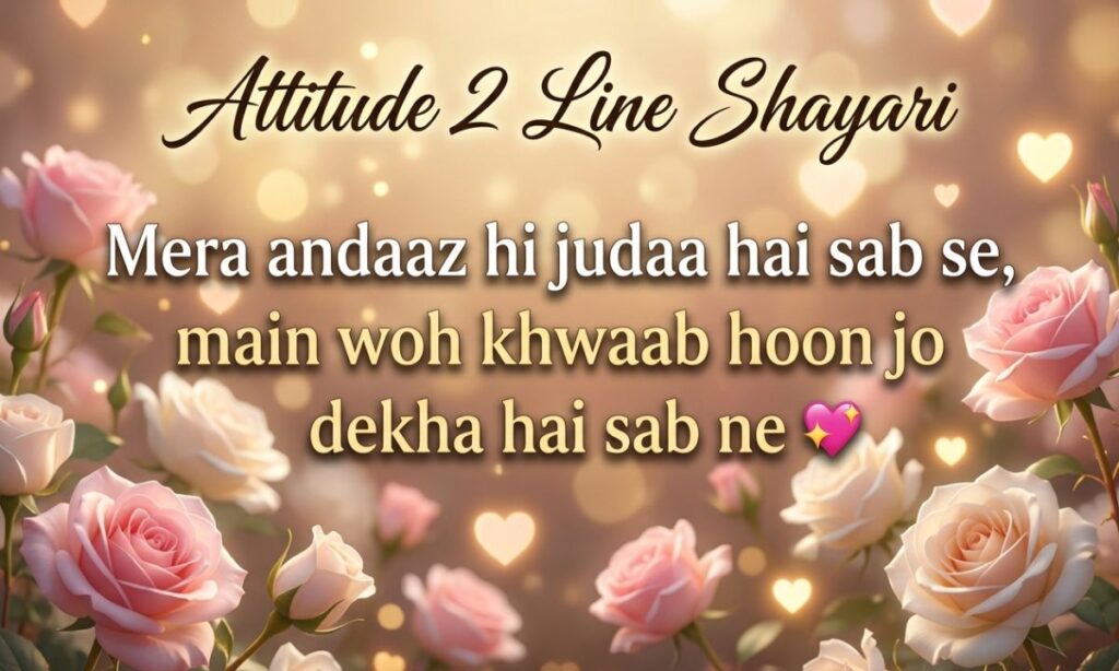 Attitude 2 Line Shayari