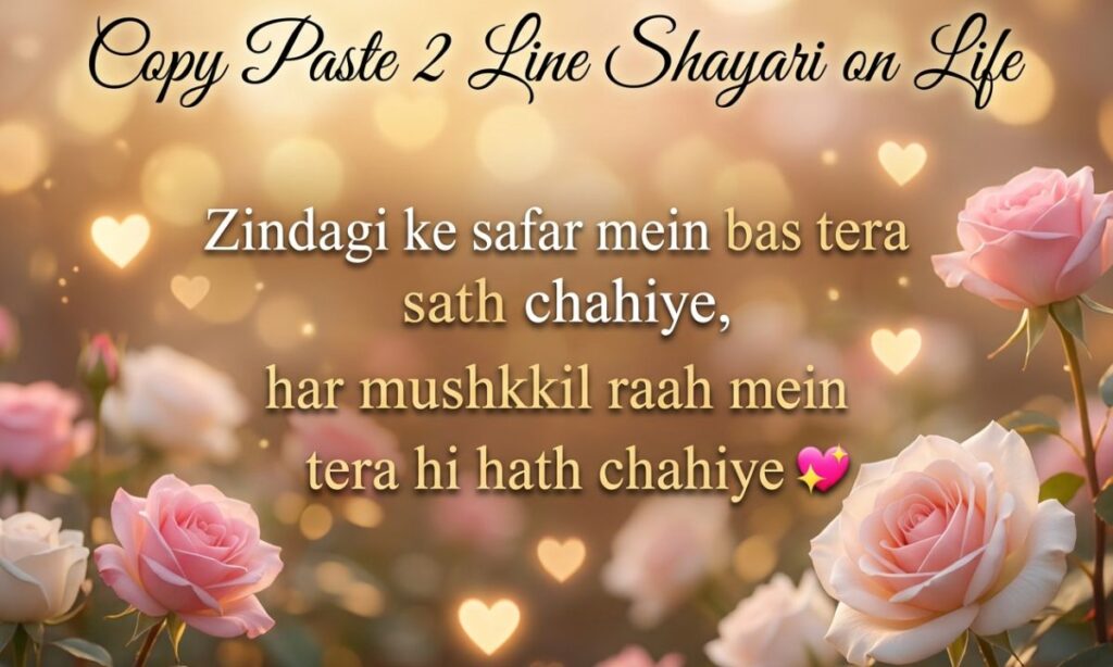 Copy Paste 2 Line Shayari on Life
