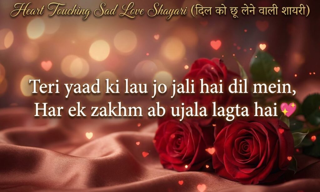 Heart Touching Sad Love Shayari (दिल को छू लेने वाली शायरी)