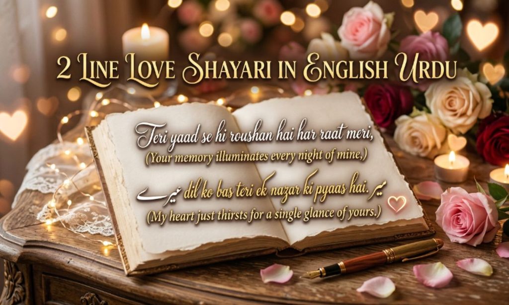 2 Line Love Shayari in English Urdu