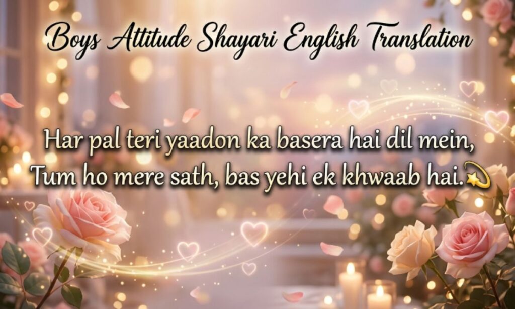 Boys Attitude Shayari English Translation