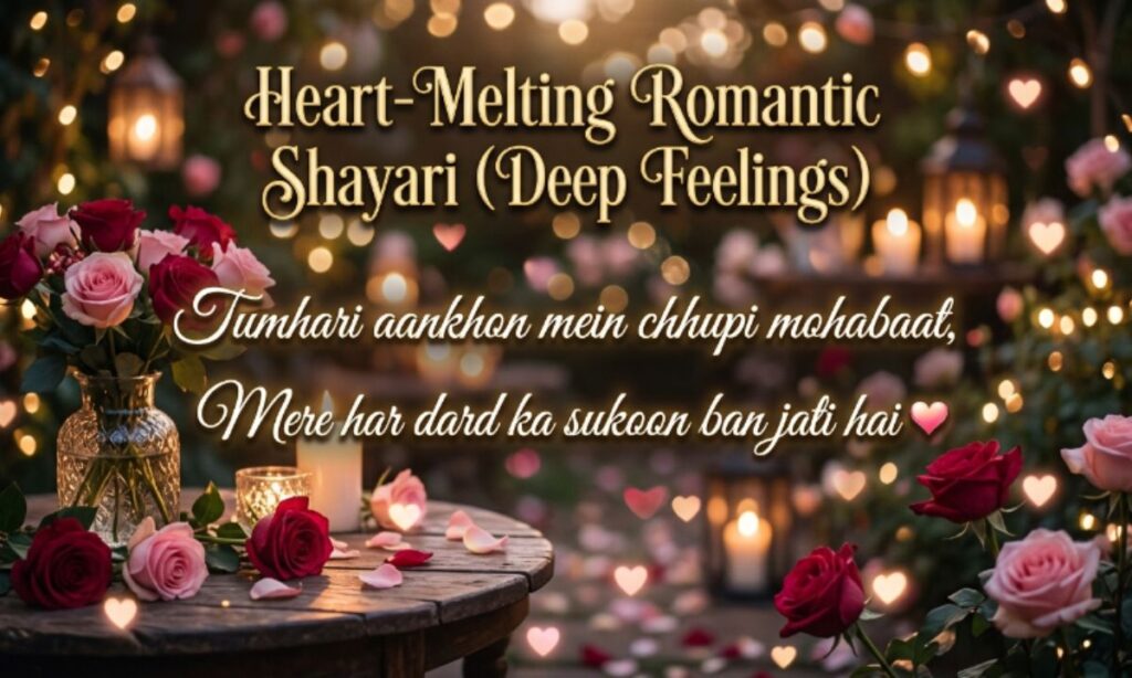 Heart-Melting Romantic Shayari (Deep Feelings)