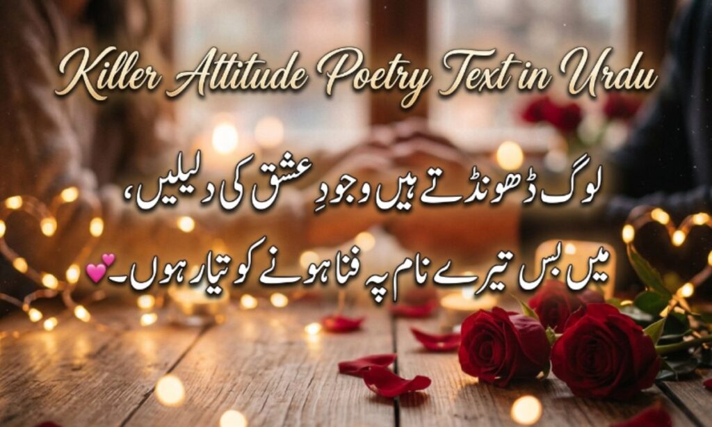 Killer Attitude Poetry Text in Urdu (1)