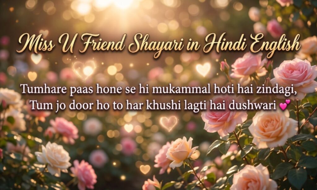 Miss U Friend Shayari in Hindi English