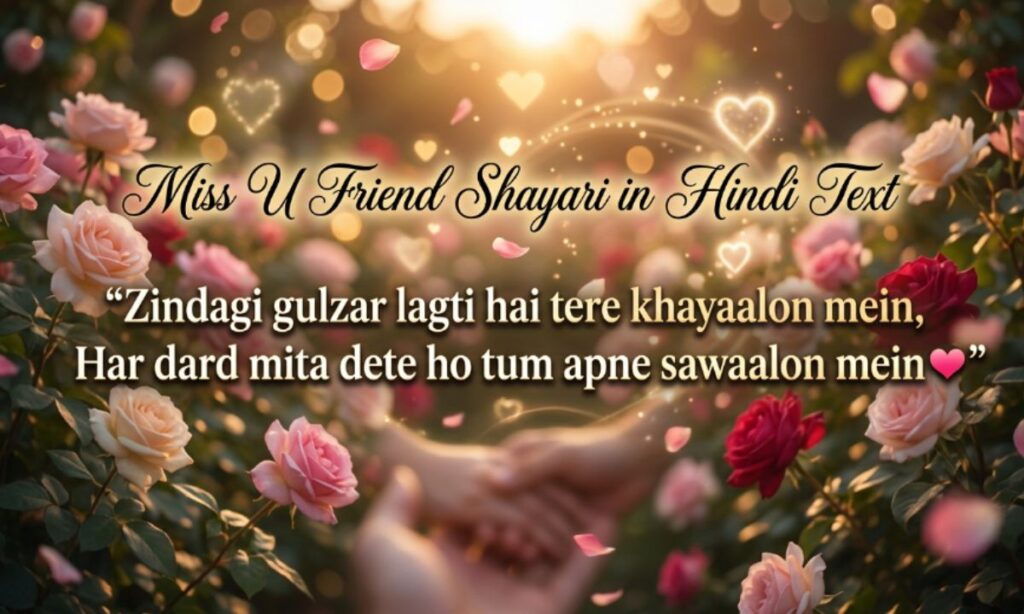 Miss U Friend Shayari in Hindi Text