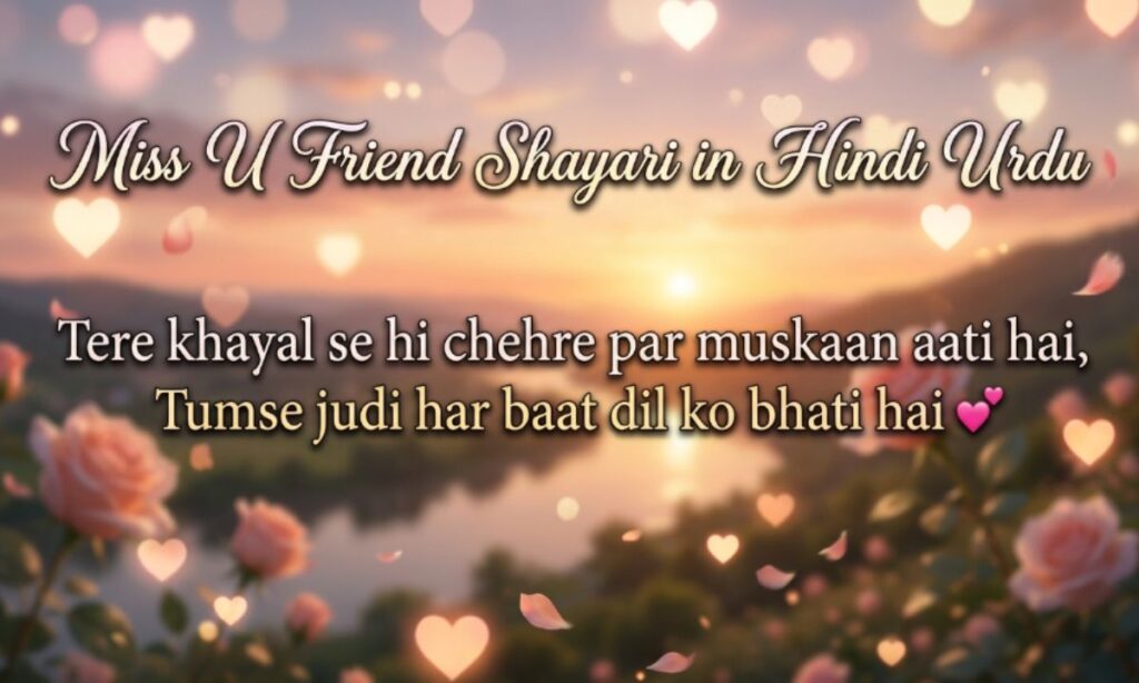 Miss U Friend Shayari in Hindi Urdu