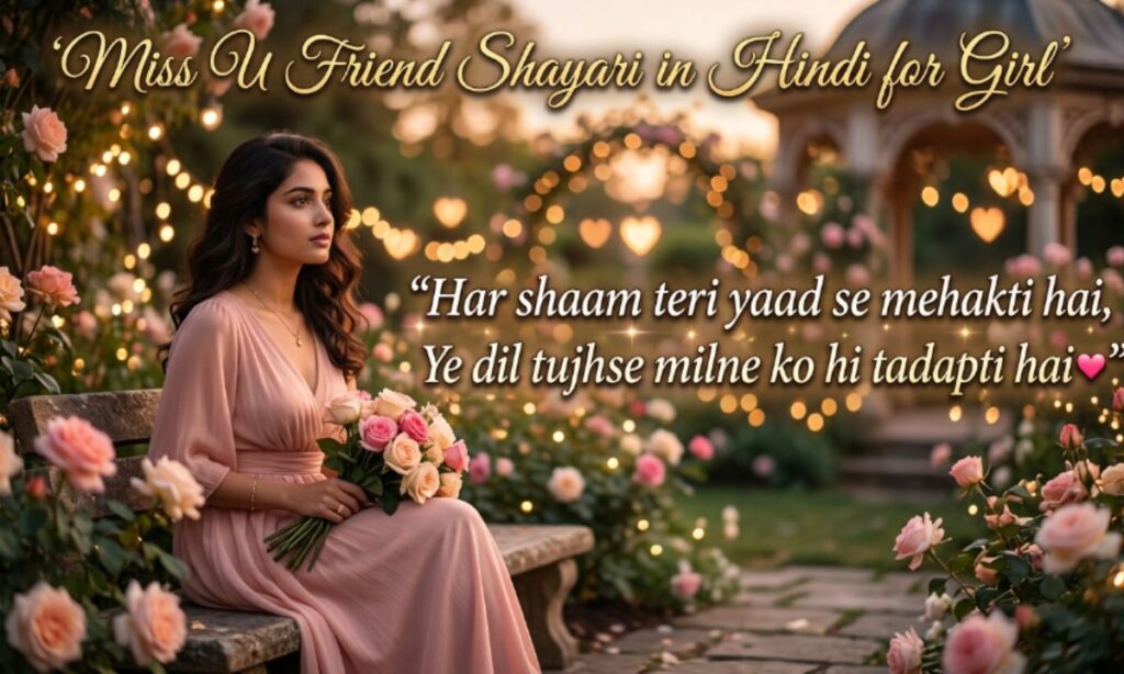 Miss U Friend Shayari in Hindi for Girl