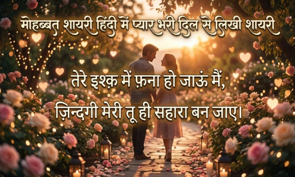 Mohabbat Shayari in Hindi Pyar Bhari Dil Se Likhi Shayari