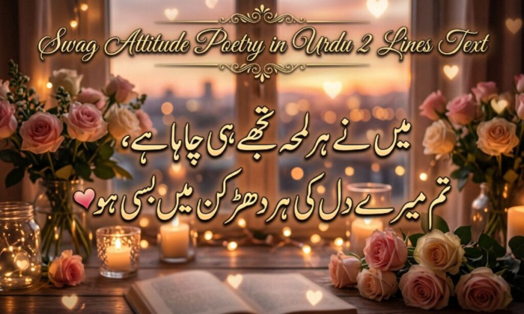 Swag Attitude Poetry in Urdu 2 Lines Text