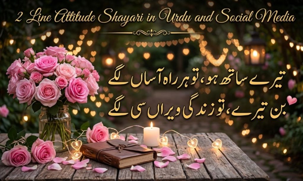 2 Line Attitude Shayari in Urdu and Social Media