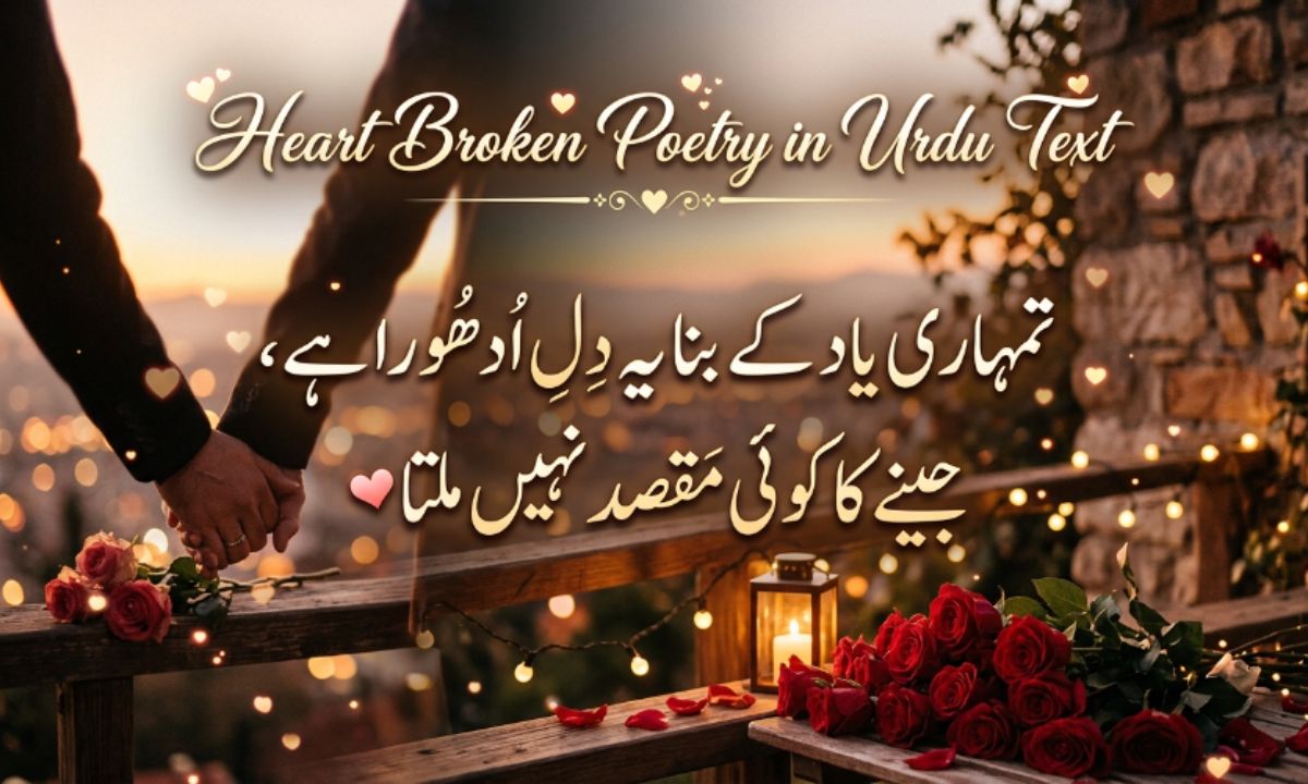 Heart Broken Poetry in Urdu Text