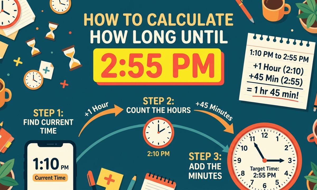 How to Calculate How Long Until 255 PM
