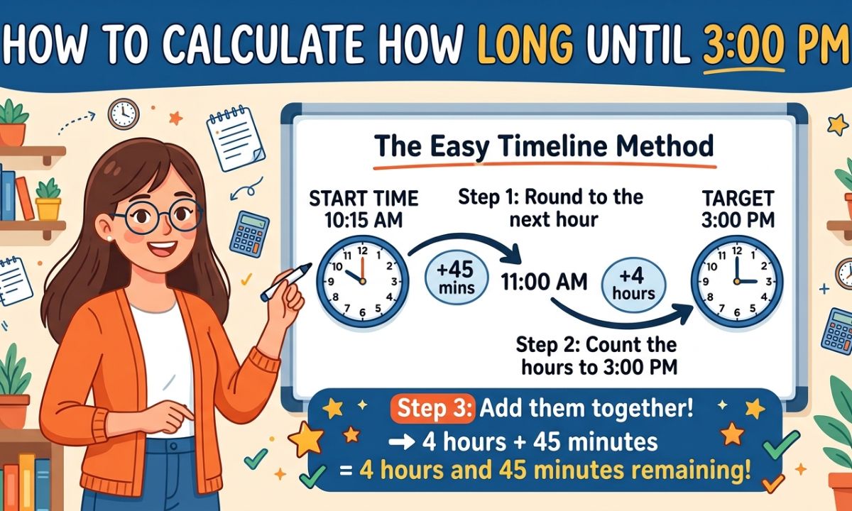 How to Calculate How Long Until 3pm