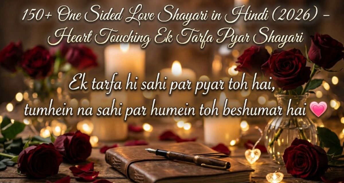 150+ One Sided Love Shayari in Hindi (2026) – Heart Touching Ek Tarfa Pyar Shayari 