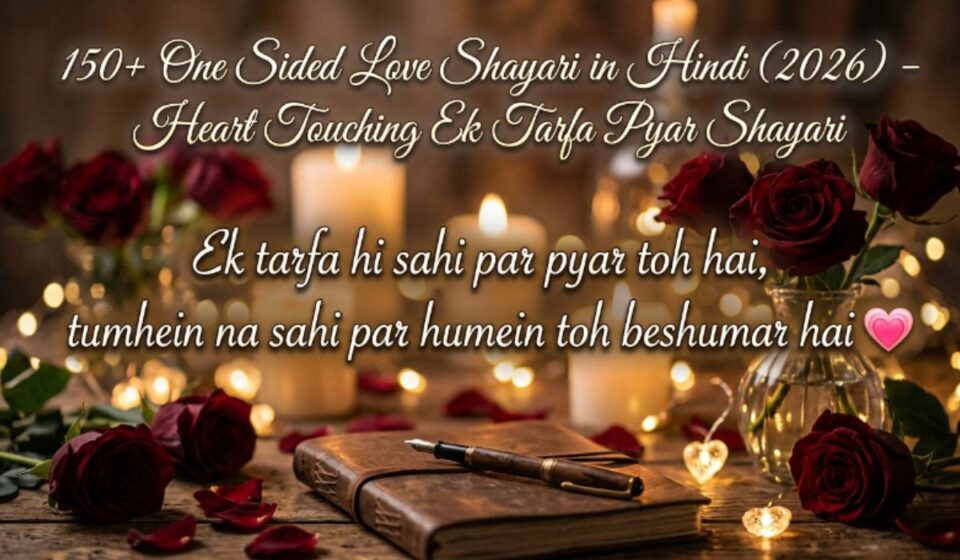 150+ One Sided Love Shayari in Hindi (2026) – Heart Touching Ek Tarfa Pyar Shayari 
