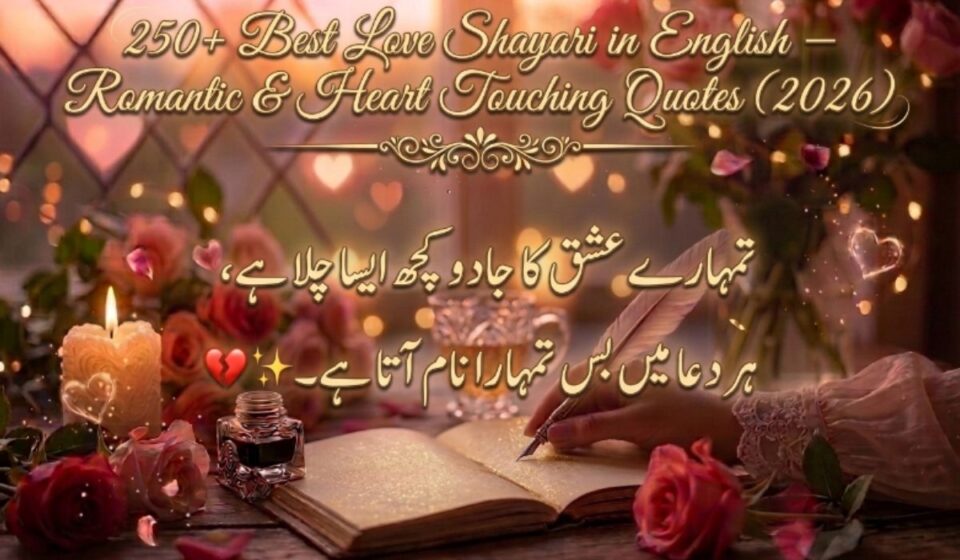 250+ Best Love Shayari in English – Romantic & Heart Touching Quotes (2026) 