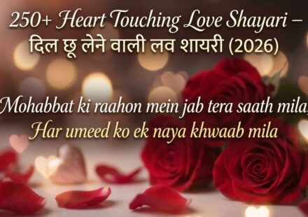 250+ Heart Touching Love Shayari – दिल छू लेने वाली लव शायरी (2026)