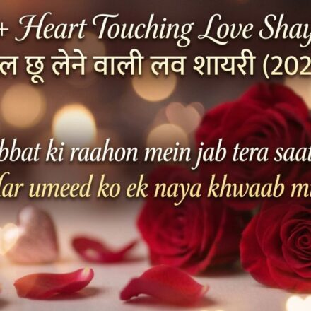 250+ Heart Touching Love Shayari – दिल छू लेने वाली लव शायरी (2026)