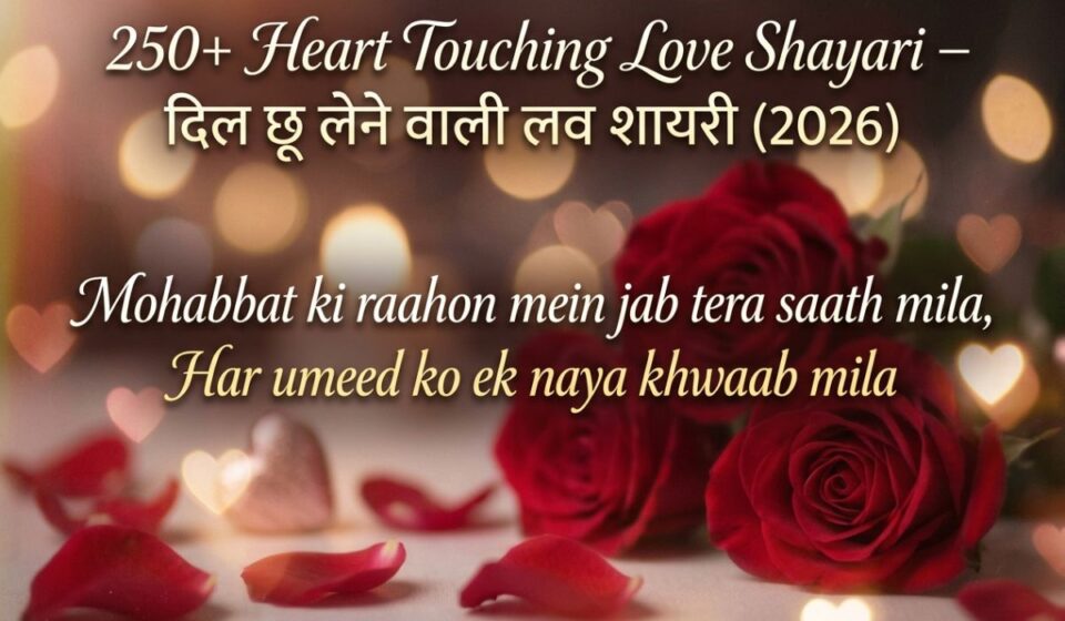 250+ Heart Touching Love Shayari – दिल छू लेने वाली लव शायरी (2026)