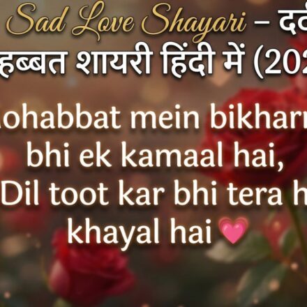 40+ Sad Love Shayari – दर्द भरी मोहब्बत शायरी हिंदी में (2026) 
