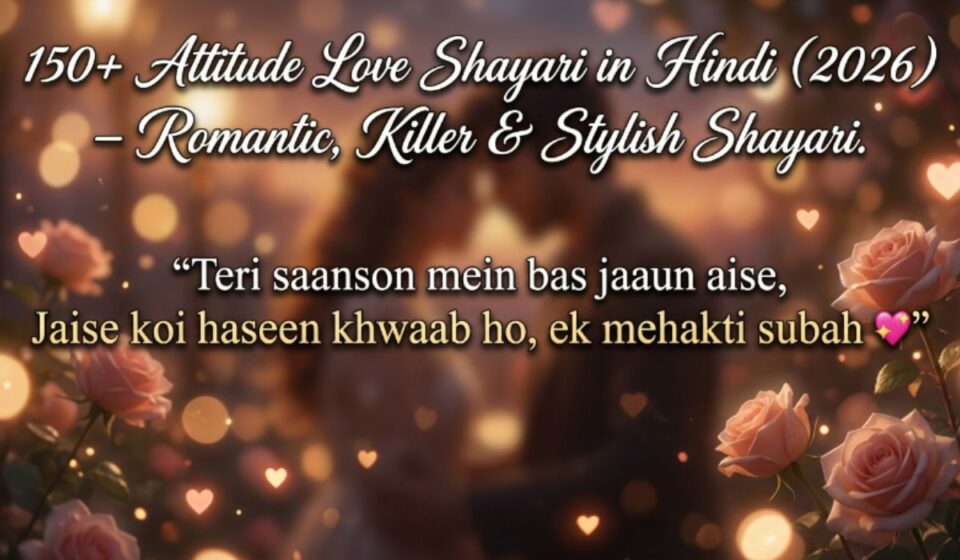 150+ Attitude Love Shayari in Hindi (2026) – Romantic, Killer & Stylish Shayari  (1)