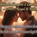 150+ Attitude Shayari 2 Line in Hindi (2026) – दमदार, Royal & Killer शायरी