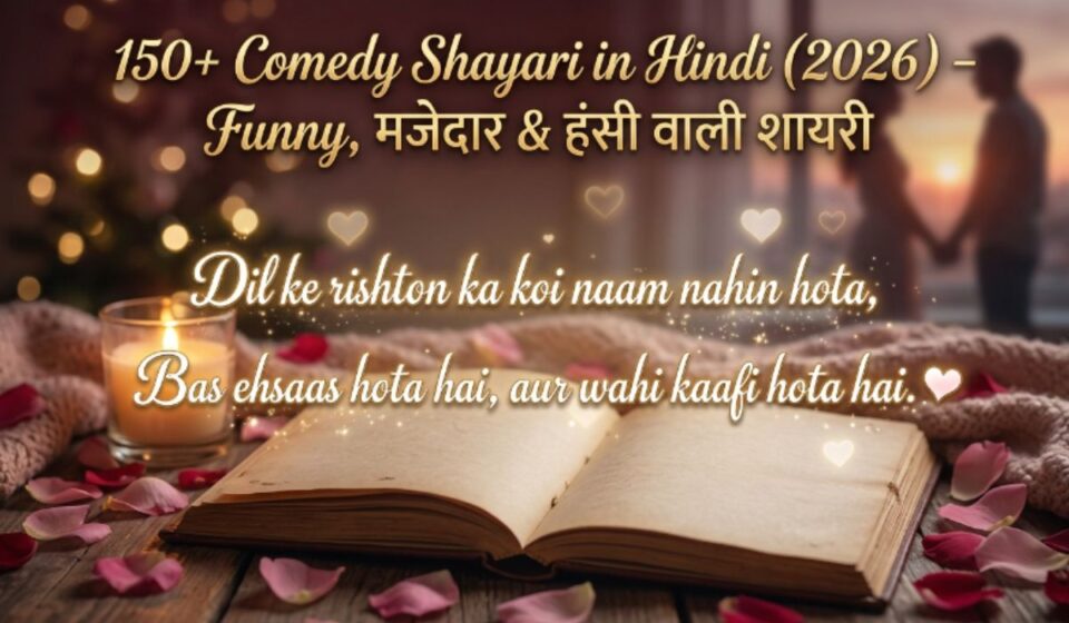 150+ Comedy Shayari in Hindi (2026) – Funny, मजेदार & हंसी वाली शायरी  (1)