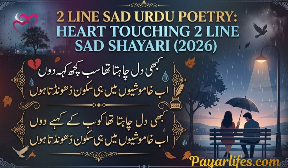 2 Line Sad Urdu Poetry Heart Touching 2 Line Sad Shayari (2026)