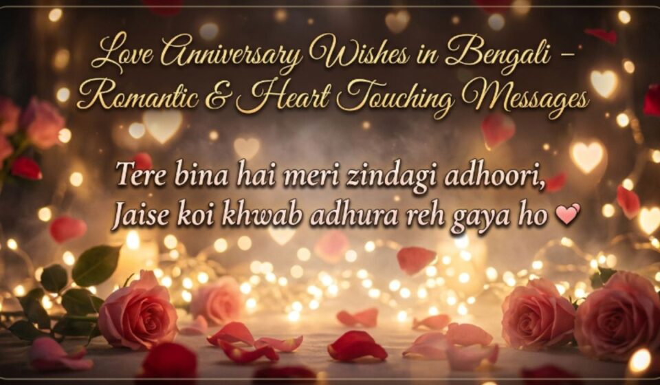 Love Anniversary Wishes in Bengali – Romantic & Heart Touching Messages