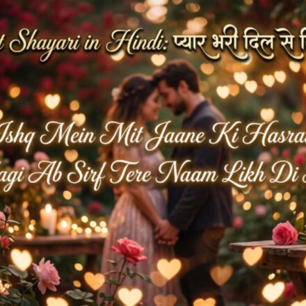 Mohabbat Shayari in Hindi प्यार भरी दिल से लिखी शायरी 