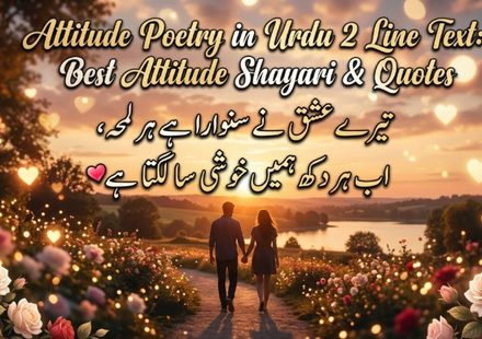 Attitude Poetry in Urdu 2 Line Text Best Attitude Shayari & Quotes 