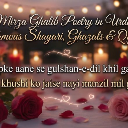 Mirza Ghalib Poetry in Urdu Famous Shayari, Ghazals & Quotes 