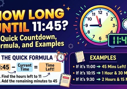 How Long Until 1145 Quick Countdown, Formula, and Examples