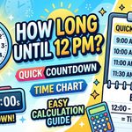 How Long Until 12 PM Quick Countdown, Time Chart and Easy Calculation Guide