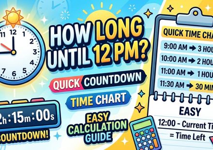 How Long Until 12 PM Quick Countdown, Time Chart and Easy Calculation Guide
