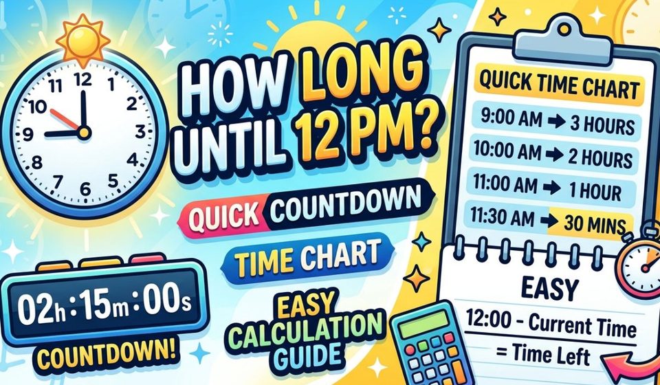 How Long Until 12 PM Quick Countdown, Time Chart and Easy Calculation Guide