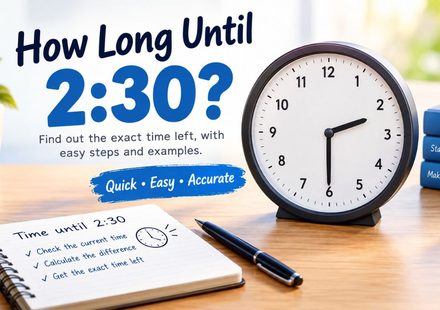 How Long Until 230 Quick Time Calculator, Examples & Easy Method