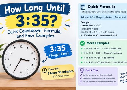 How Long Until 3_35_ Quick Countdown, Formula, and Easy Examples