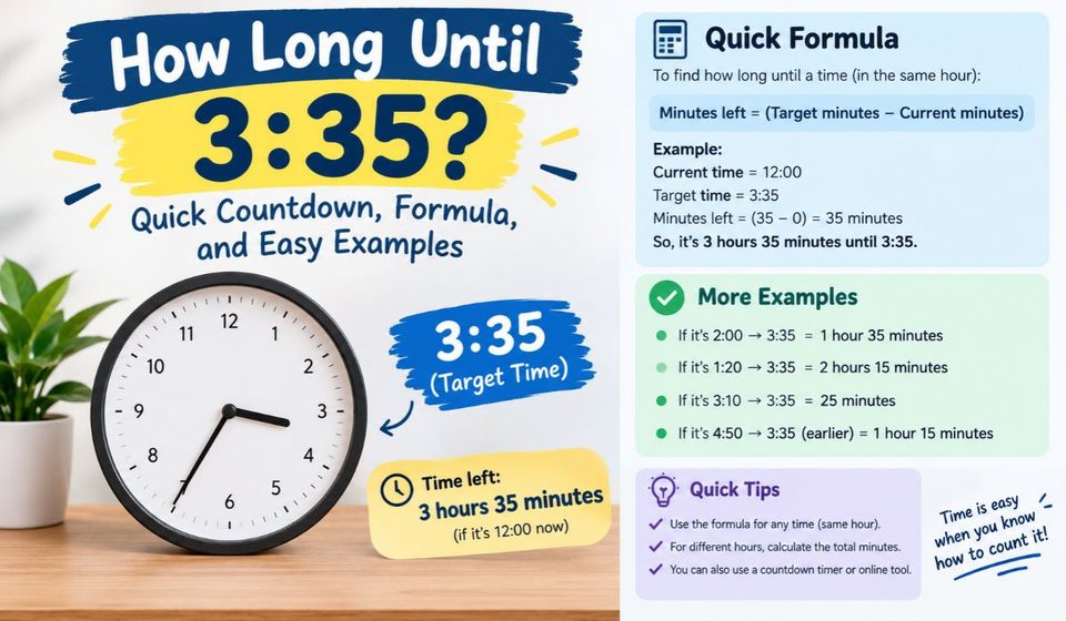 How Long Until 3_35_ Quick Countdown, Formula, and Easy Examples