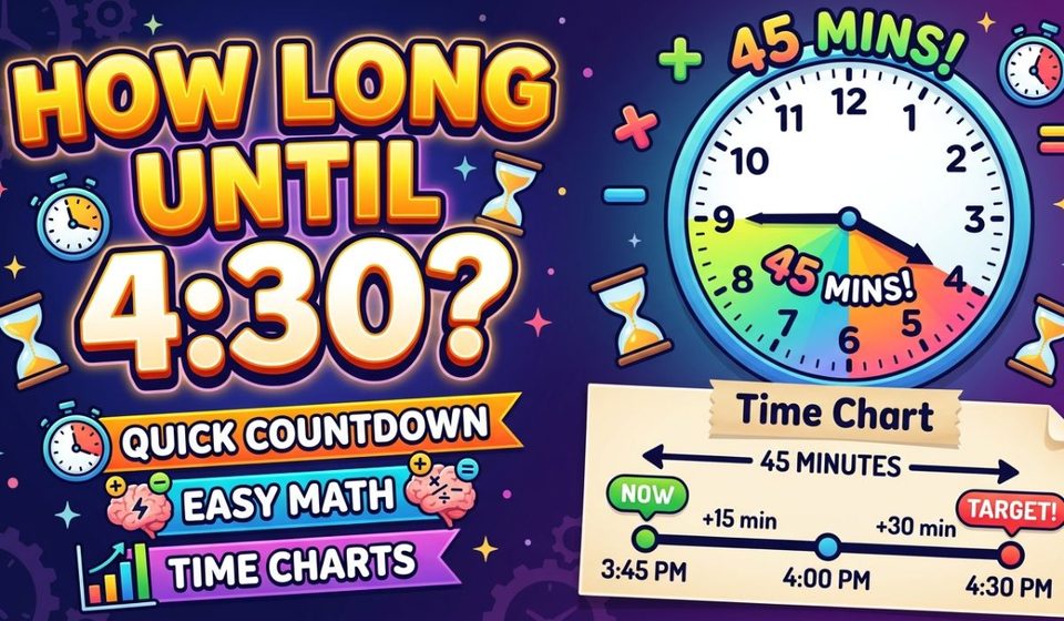 How Long Until 430 Quick Countdown, Easy Math, and Time Charts