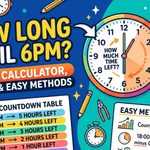 How Long Until 6pm Quick Calculator, Tables and Easy Methods